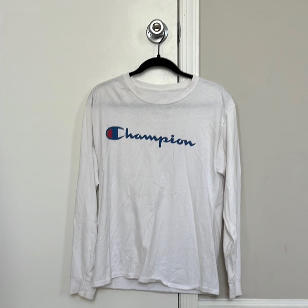 Champion White Long Sleeve Tee